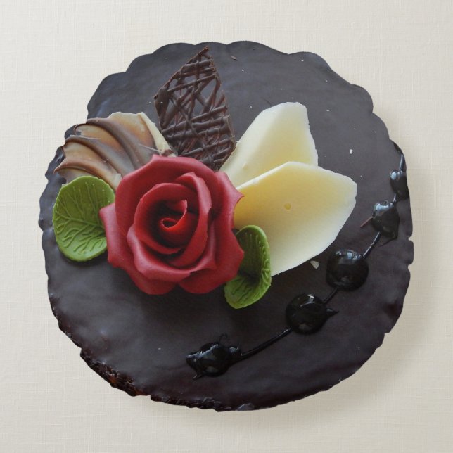 Schokoladenkissen Rundes Kissen (Vorderseite)