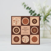 Schokoladenklassenzimmer Valentine Feiertagskarte (Stehend Vorderseite)