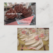 Schokoladenkleine kuchen visitenkarte (Vorne/Hinten)