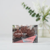Schokoladenkleine kuchen visitenkarte (Stehend Vorderseite)
