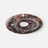 Schokoladenkrapfen Pappteller (Schrägansicht)