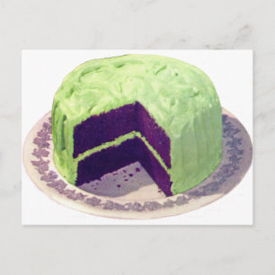 Schokoladenkuchen 1951 postkarte