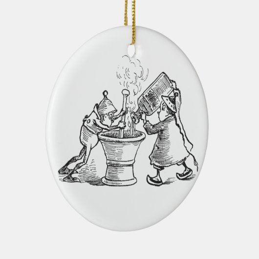 Schokoladenkuchen-Apotheker Keramik Ornament (Rechts)