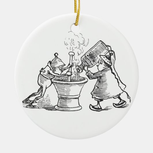 Schokoladenkuchen-Apotheker Keramik Ornament (Vorne)