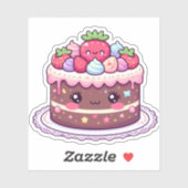 Schokoladenkuchen Aufkleber (Blatt)