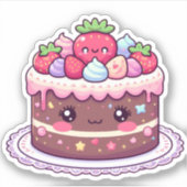 Schokoladenkuchen Aufkleber (Vorderseite)