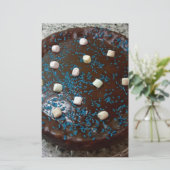 Schokoladenkuchen Briefpapier (Stehend Vorderseite)