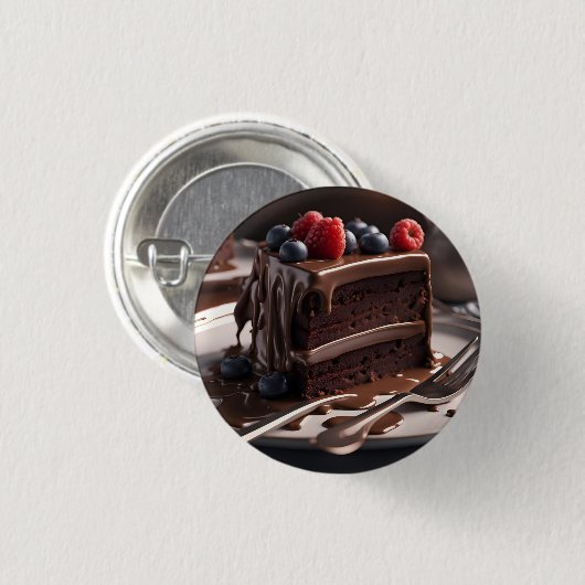 Schokoladenkuchen Button (Vorne & Hinten)