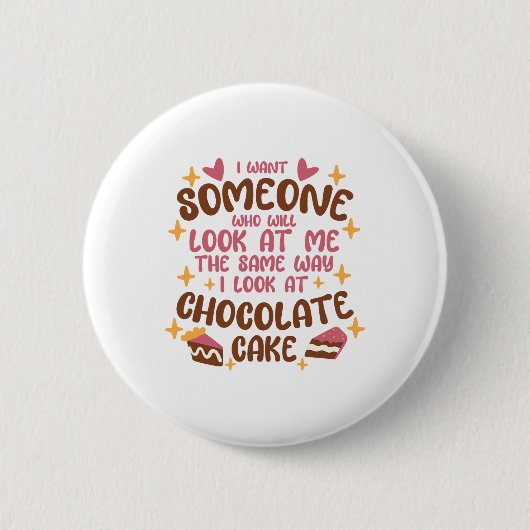 Schokoladenkuchen Button (Vorderseite)