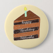 Schokoladenkuchen Button (Vorderseite)