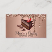 Schokoladenkuchen Desserts Süßigkeiten hausgemacht Visitenkarte (Vorderseite)