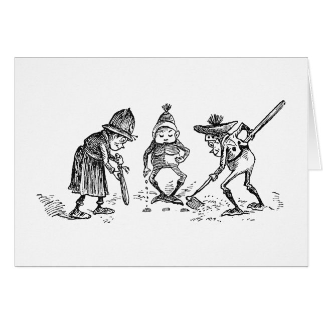 Schokoladenkuchen, die kooperativ Samen pflanzen (Vorderseite (Horizontal))