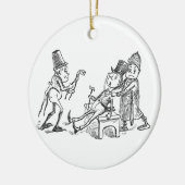 Schokoladenkuchen, die Zähne ziehen Keramikornament (Links)