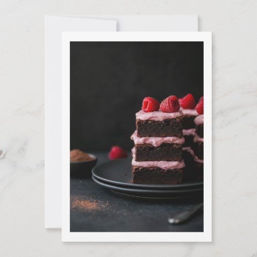 Schokoladenkuchen Einladung (Vorderseite)