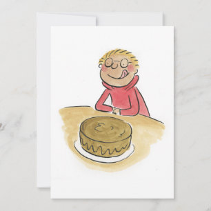 Schokoladenkuchen Einladung