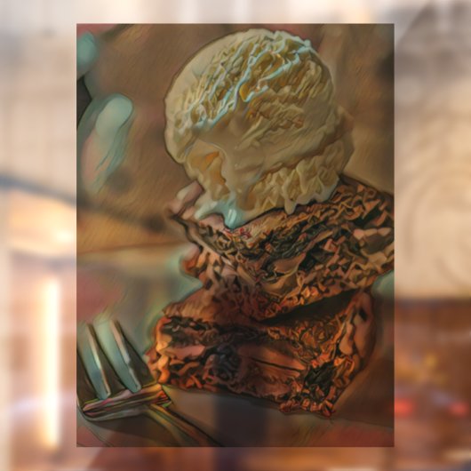 Schokoladenkuchen Fensteraufkleber (Blatt 2)