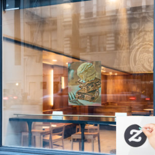 Schokoladenkuchen Fensteraufkleber