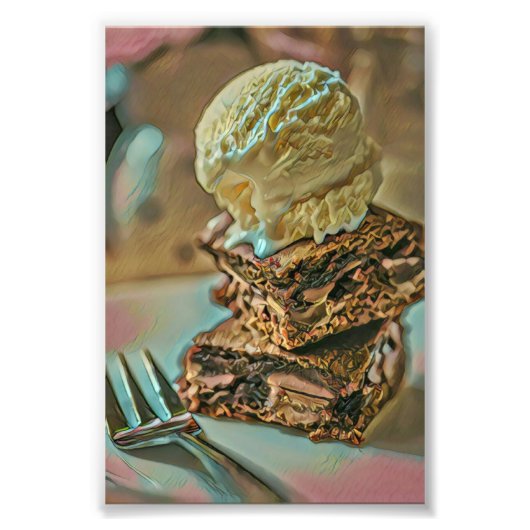 Schokoladenkuchen Fotodruck (Vorne)