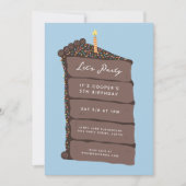 Schokoladenkuchen Geburtstagsparty Einladung (Vorderseite)