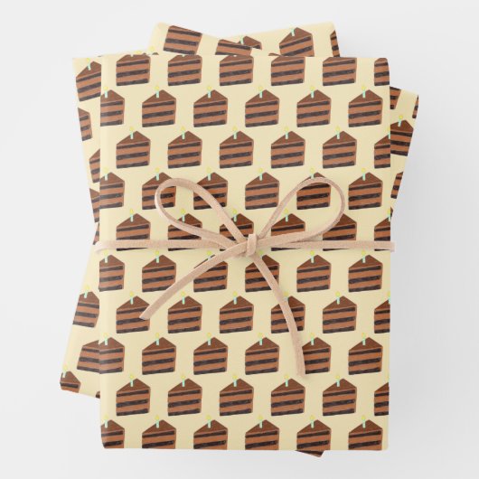 Schokoladenkuchen Geschenkpapier Set (Beispiel)