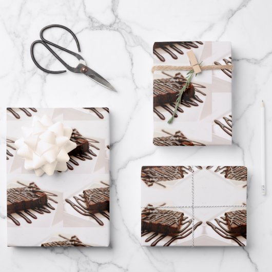 Schokoladenkuchen Geschenkpapier Set (Vorderseite)