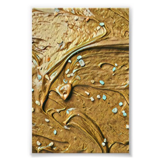 Schokoladenkuchen, geschmolzen fotodruck (Vorne)