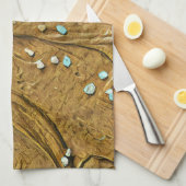 Schokoladenkuchen, geschmolzen geschirrtuch (Viertel Falte)