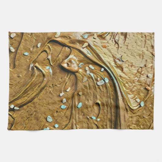 Schokoladenkuchen, geschmolzen geschirrtuch (Horizontal)