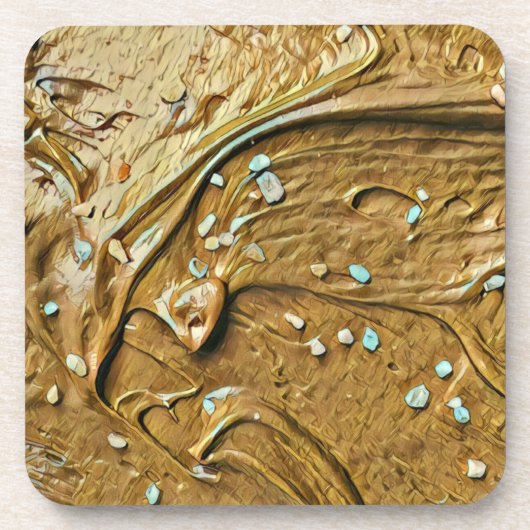 Schokoladenkuchen, geschmolzen getränkeuntersetzer (Vorderseite)