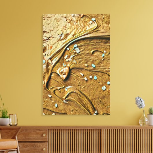 Schokoladenkuchen, geschmolzen leinwanddruck (Insitu (Wohnzimmer))