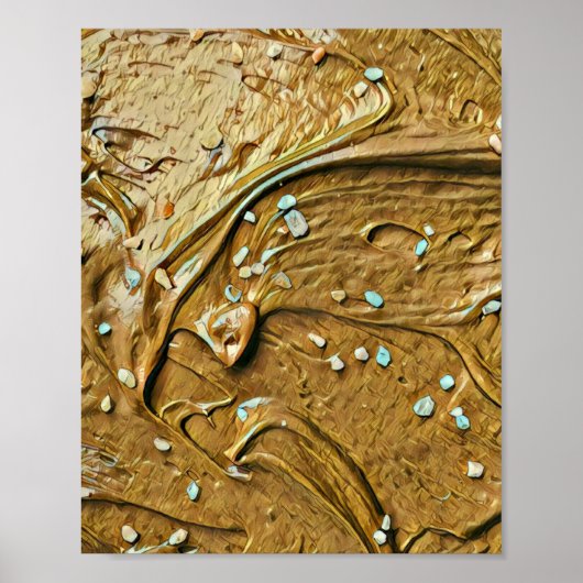 Schokoladenkuchen, geschmolzen poster (Vorne)