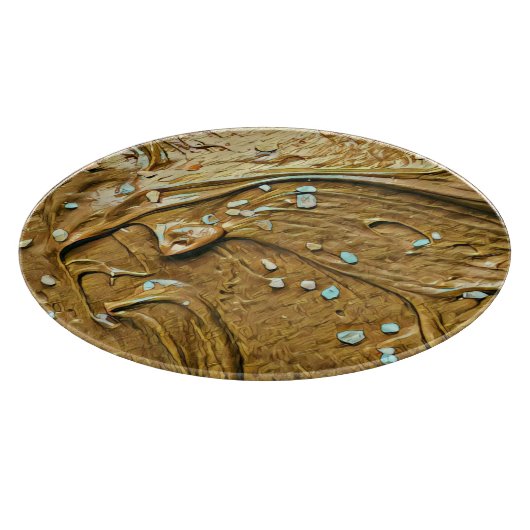 Schokoladenkuchen, geschmolzen schneidebrett (Ecke)