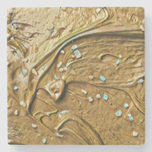 Schokoladenkuchen, geschmolzen steinuntersetzer