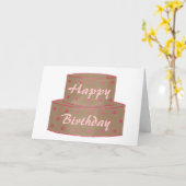 Schokoladenkuchen, glückliche Geburtstagskarte Karte (Gelbe Blume)