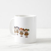 Schokoladenkuchen-Gruppe Kaffeetasse (Vorderseite Links)