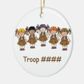 Schokoladenkuchen-Gruppe Keramik Ornament (Links)