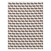 Schokoladenkuchen, handgeschnitzte Creme Slice Des Tischdecke (Vorderseite)