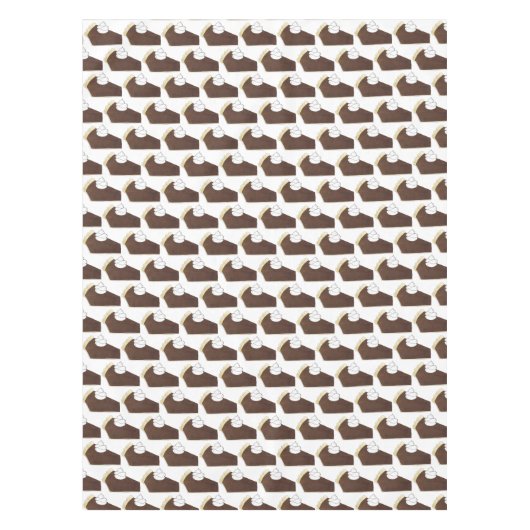 Schokoladenkuchen, handgeschnitzte Creme Slice Des Tischdecke (Vorderseite)