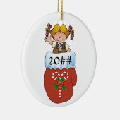 Schokoladenkuchen-Handschuh-Blondine Keramik Ornament (Rechts)