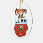 Schokoladenkuchen-HandschuhRedhead Keramik Ornament (Links)