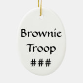 Schokoladenkuchen-HandschuhRedhead Keramik Ornament (Hinten)