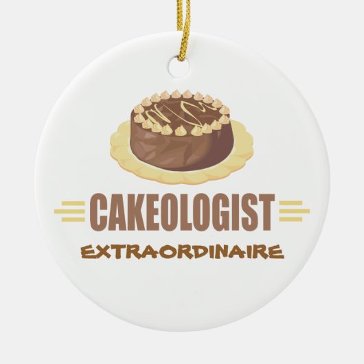 Schokoladenkuchen Keramikornament (Vorne)