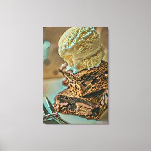 Schokoladenkuchen Leinwanddruck (Vorderseite)