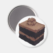 Schokoladenkuchen Magnet (Vorderseite/Rückseite)