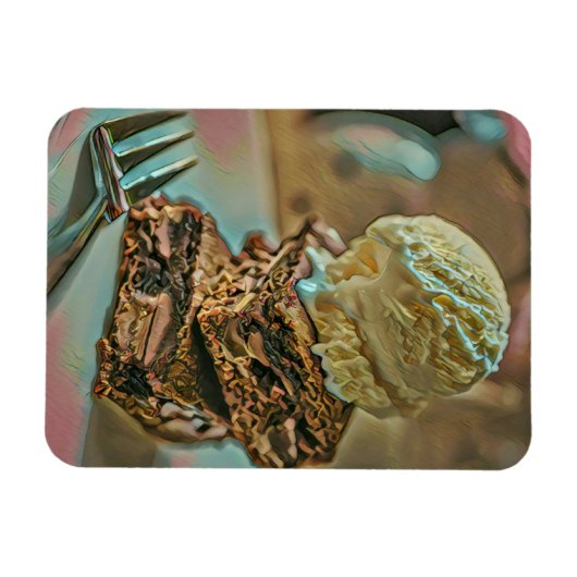 Schokoladenkuchen Magnet (Horizontal)