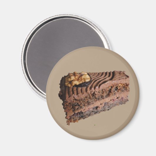 Schokoladenkuchen Magnet (Vorderseite/Rückseite)