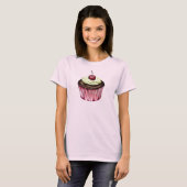 Schokoladenkuchen mit Cherry oben T-Shirt (Vorne ganz)