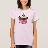 Schokoladenkuchen mit Cherry oben T-Shirt (Vorderseite)