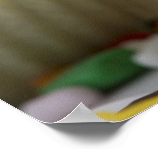 Schokoladenkuchen mit Eis und Sprinklen, Poster (Ecke)