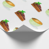 Schokoladenkuchen mit Kaffee Geschenkpapier (Ecke)